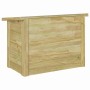 vidaXL Aufbewahrungsbox aus Kiefernholz, natur, für Innen- und Außenbereich.