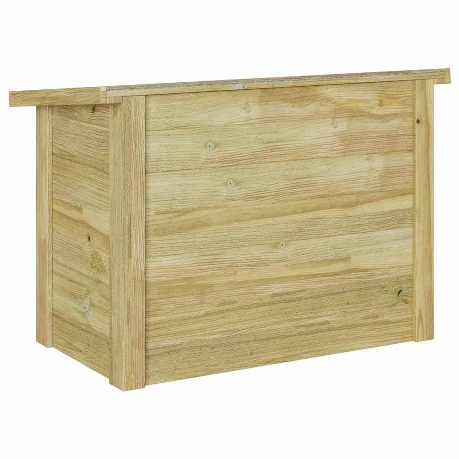 vidaXL Aufbewahrungsbox aus Kiefernholz, natur, für Innen- und Außenbereich.