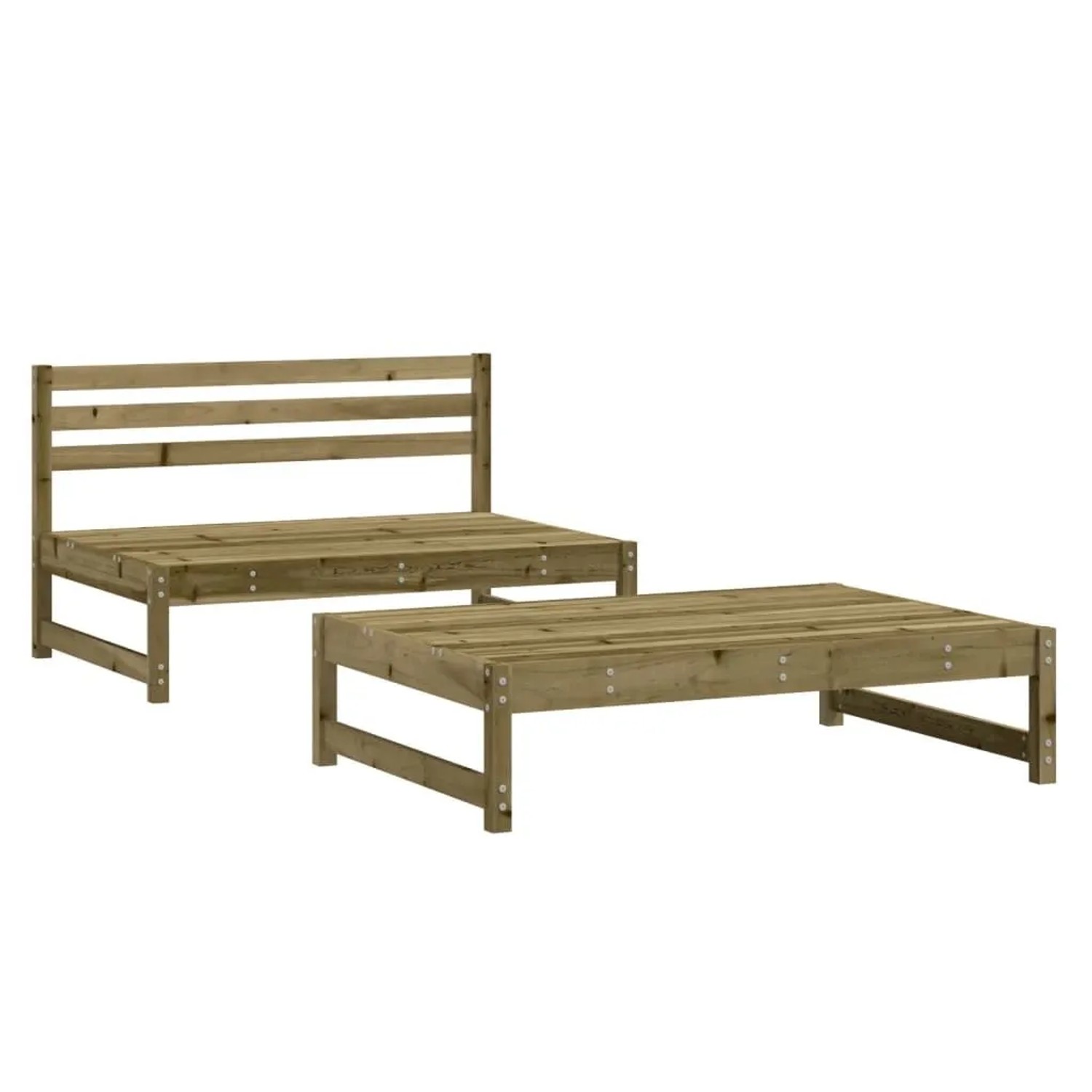 vidaXL 2-Tlg Garten-Lounge-Set Kiefernholz Imprägniert 825729