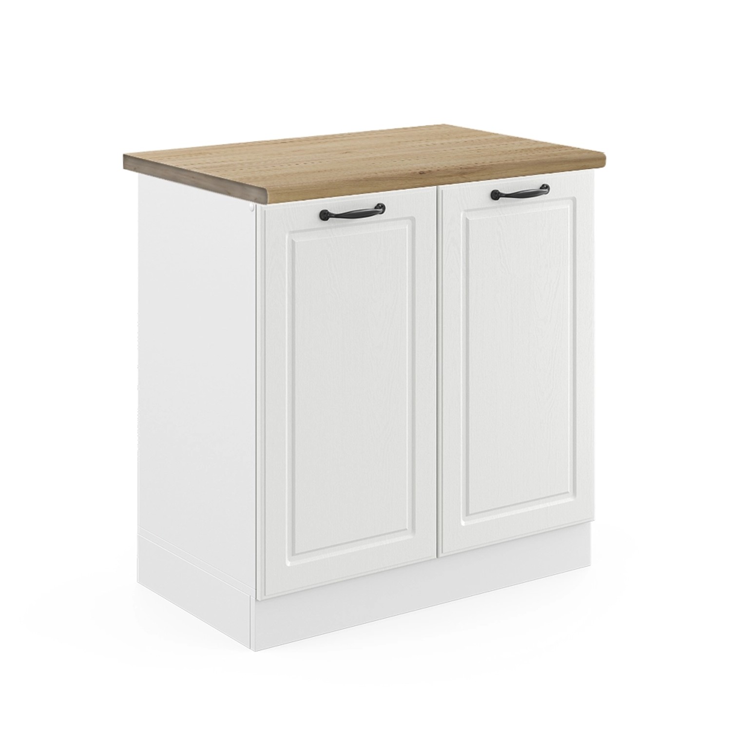 Vicco Unterschrank R-Line, Weiß Landhaus/Weiß, 80 cm ohne Arbeitsplatte günstig online kaufen