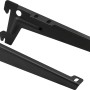 Schwarzes Metall-Winkelträger-Set, 2 Stück, für Regalböden, 28 cm lang.