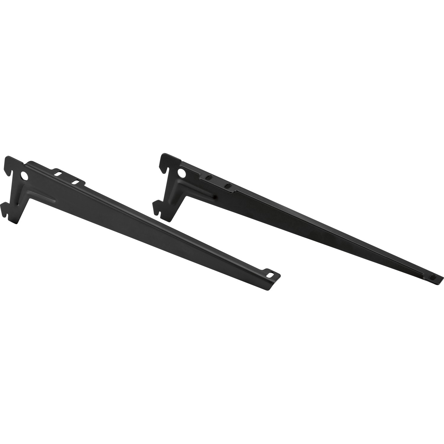 Metall-Winkelträger-Set 1-reihig 28 cm Schwarz