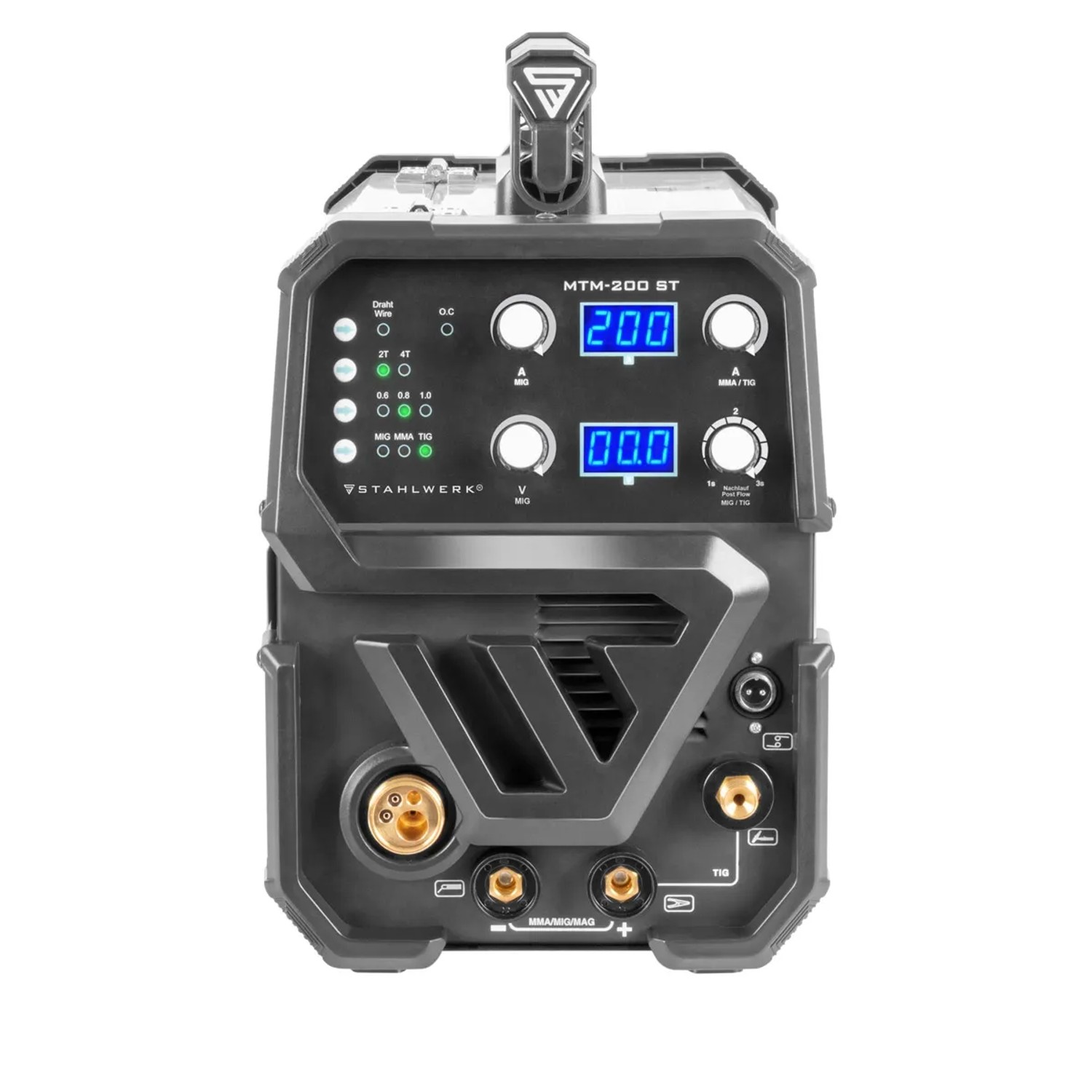 STAHLWERK MTM-200 ST Kombi-Schweißgerät 3-in-1 mit synergischem Drahtvorschub und 200 A.