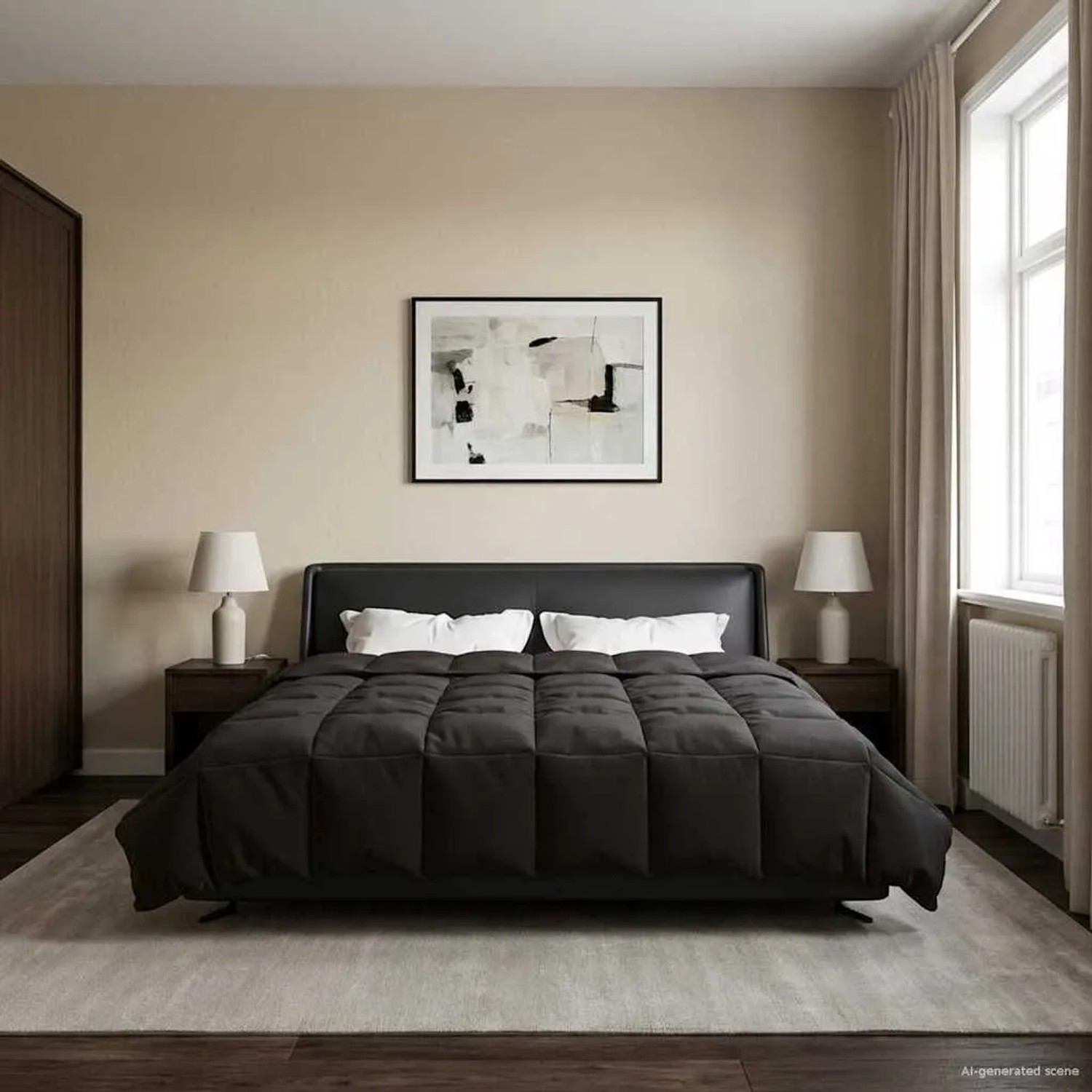 vidaXL Sommerdecke Gepolstert Anthrazit 220 x 260 cm Mikrofaser 42025915_2