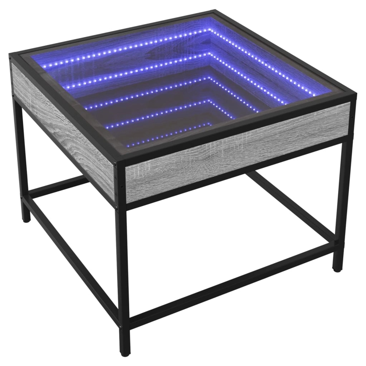 vidaXL Couchtisch mit Infinity-LED Grau Sonoma 50x50x41 cm 847680 günstig online kaufen
