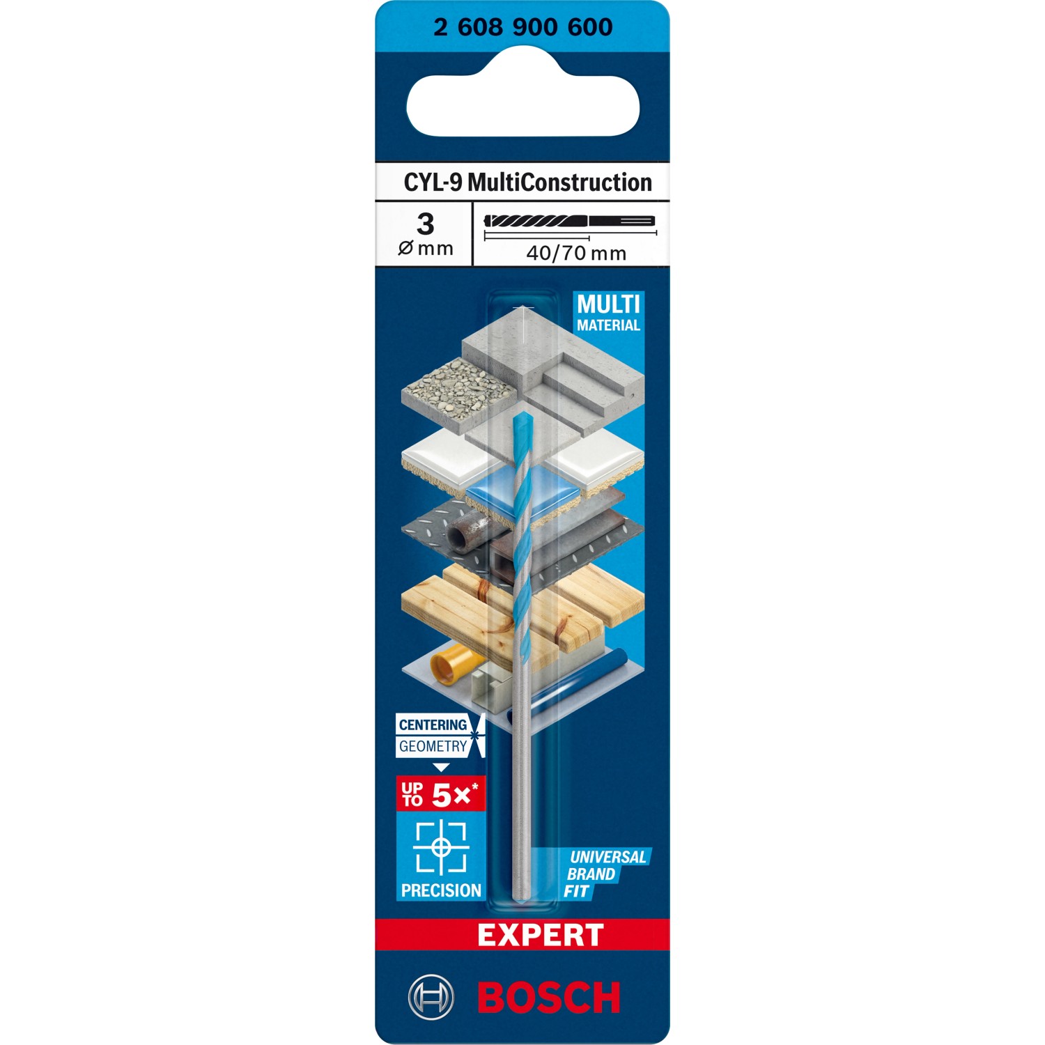 Bosch Expert Bohrer CYL-9 MultiConstruction Ø 3 mm x 70 mm günstig online kaufen