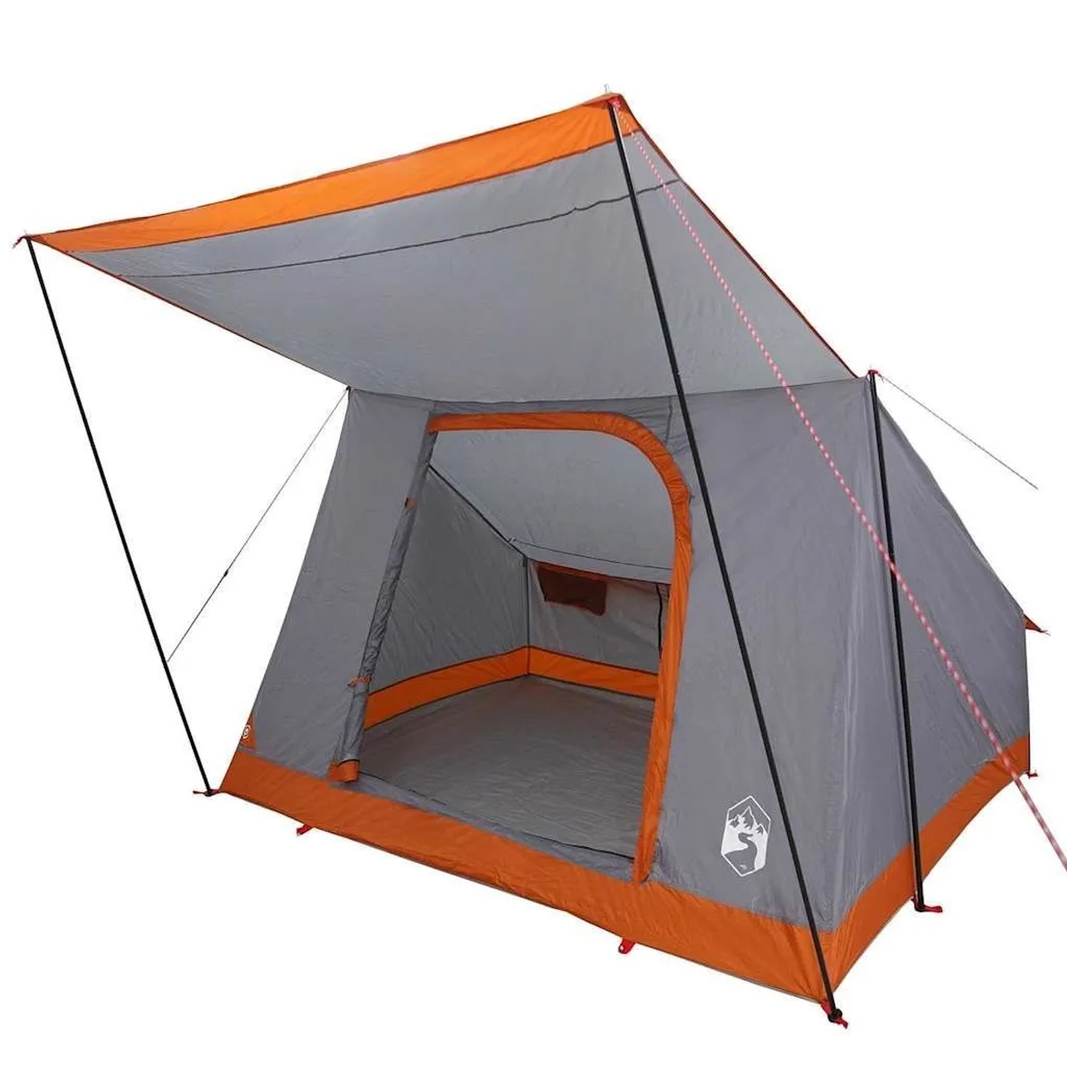vidaXL Campingzelt mit Dach Grau und Orange 282 x 225 x 154 cm Taft 42001159