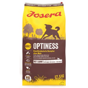 Josera Optiness Hunde-Trockenfutter, 12,5 kg Sack, proteinreduziert mit Lamm für mittlere bis große Hunde.