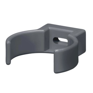 Inefa Rohrschelle Clip DN 75, anthrazit, zur Befestigung von Fallrohren an der Wand.