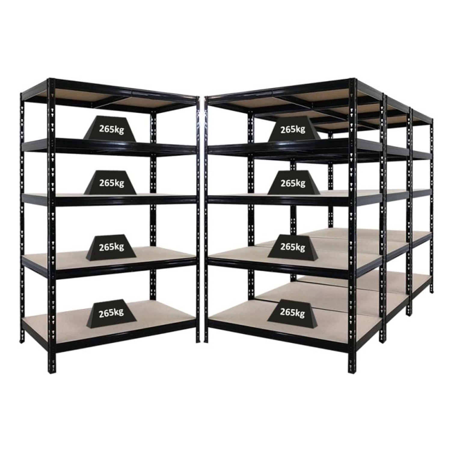 PROREGAL Mega Deal 4X Schwerlastregal Tiger HxBxT 180x120x60cm Fachlast 265 günstig online kaufen