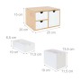 Relaxdays Schubladenbox Bambus Weiß Geriffelt 15 cm x 25 cm x 20 cm 2 kg_4