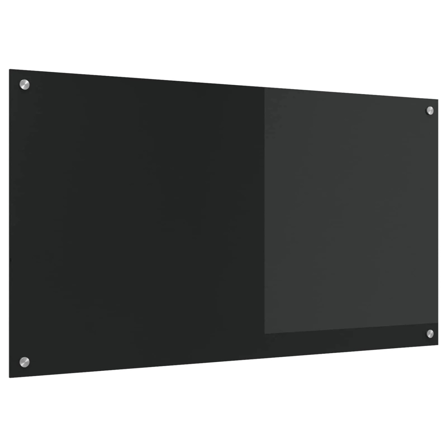 vidaXL Küchenrückwand Schwarz 110 x 60 x 0,6 cm Gehärtetes Glas 42001300