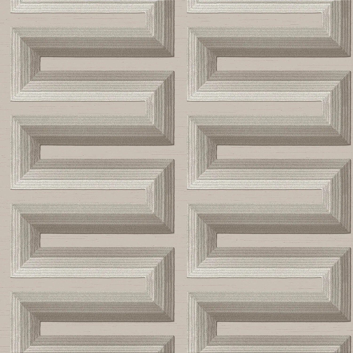 PROFHOME Re521073-Di 3D Tapete Geometrisch Glänzend Grau Seiden-Grau 0,53 m x 10,05 m  5,33 m2