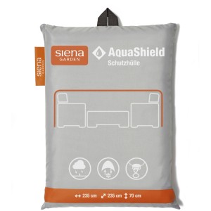 Siena Garden AquaShield Schutzhülle, hellgrau, 235x235x70 cm für Lounge-Möbel.