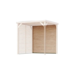 Karibu Seitenwand geschlossen für Pavillon Kvadrat aus Fichte, Natur