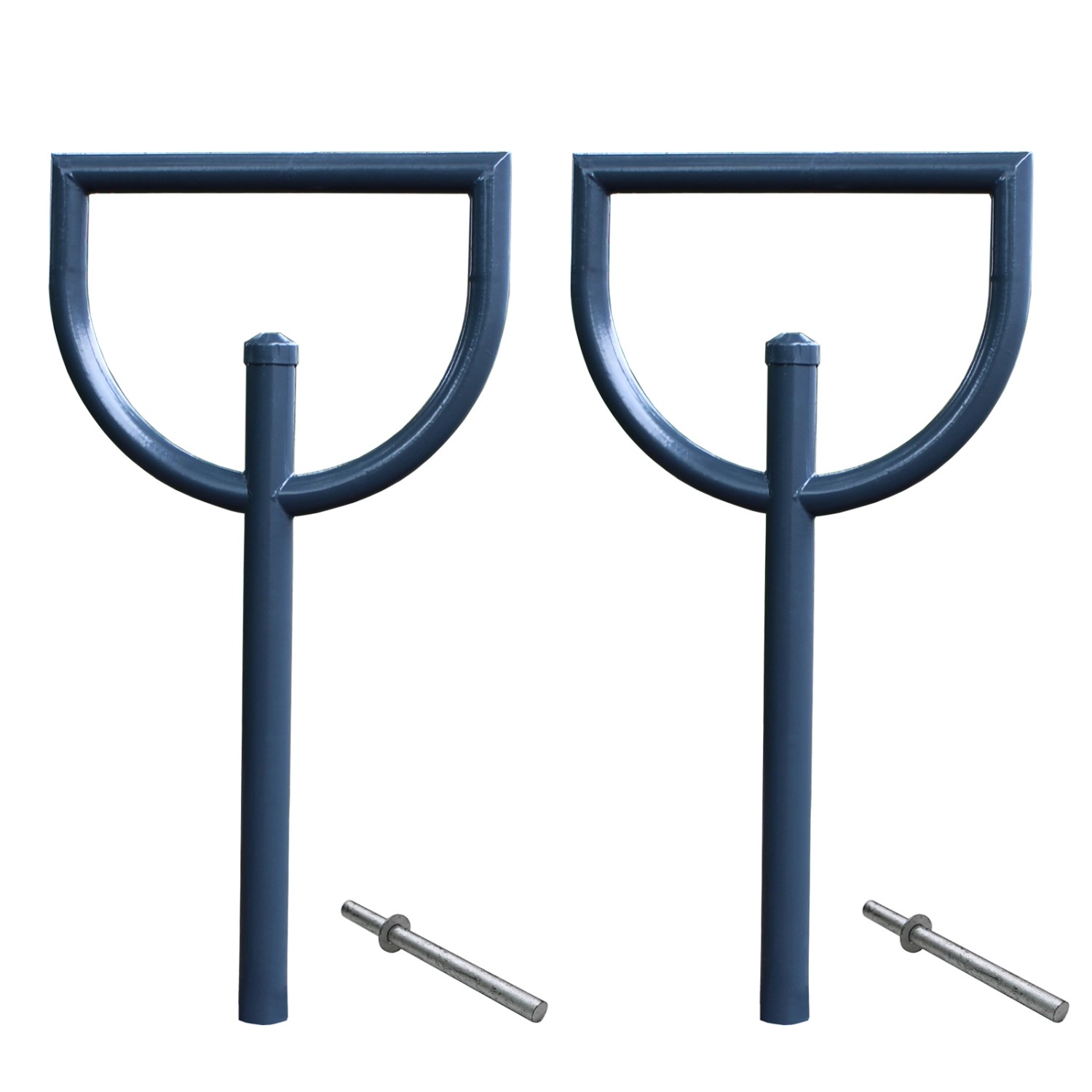 TRUTZHOLM 2x Fahrradanlehnbügel 118 x 56 cm Stahl Durchmesser 60 mm Typ D