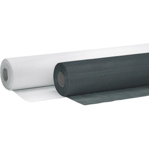 Windhager Fliegengitter Gewebe Fiberglas, anthrazit und weiß, auf Rollen für Insektenschutz.