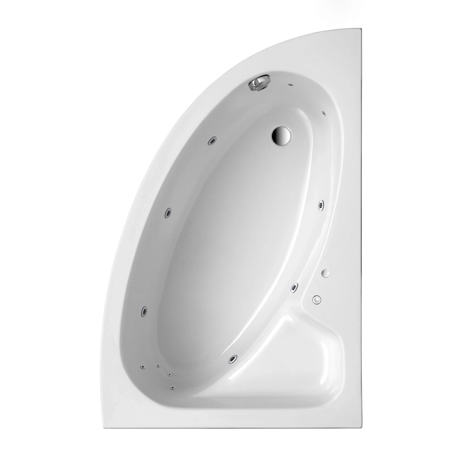 Ottofond Whirlpool Salinas Komfort Rechts 150 cm x 97 cm Weiß