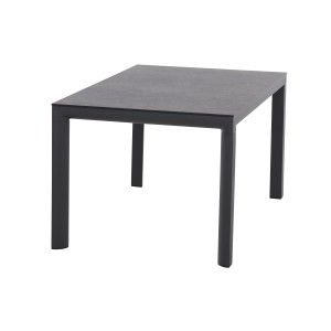 Rechteckiger, titanfarbener Siena Garden Gartentisch Silva, 90x137,5 cm.