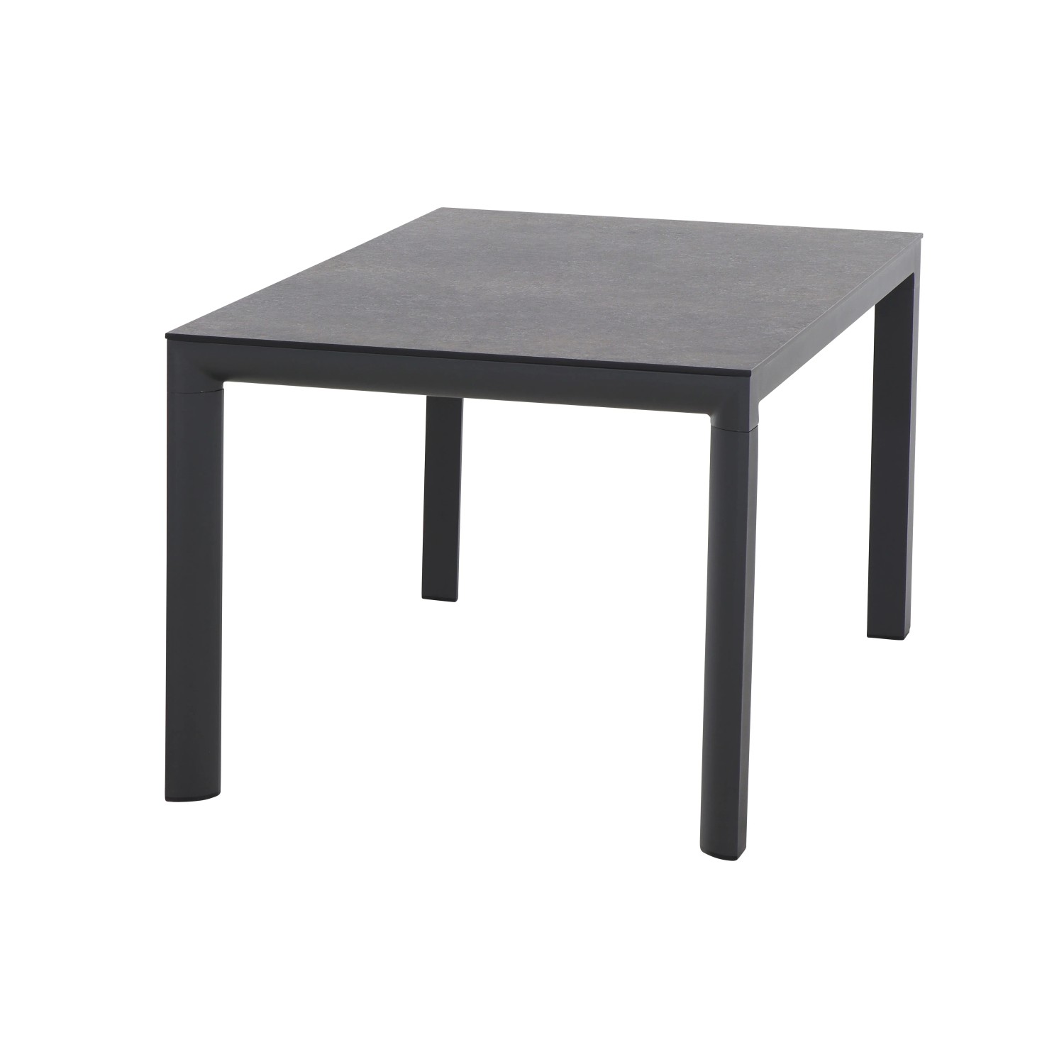 Rechteckiger, titanfarbener Siena Garden Gartentisch Silva, 90x137,5 cm.