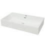 vidaXL Waschbecken mit Hahnloch Keramik Weiß 76x42,5x14,5 cm 142348