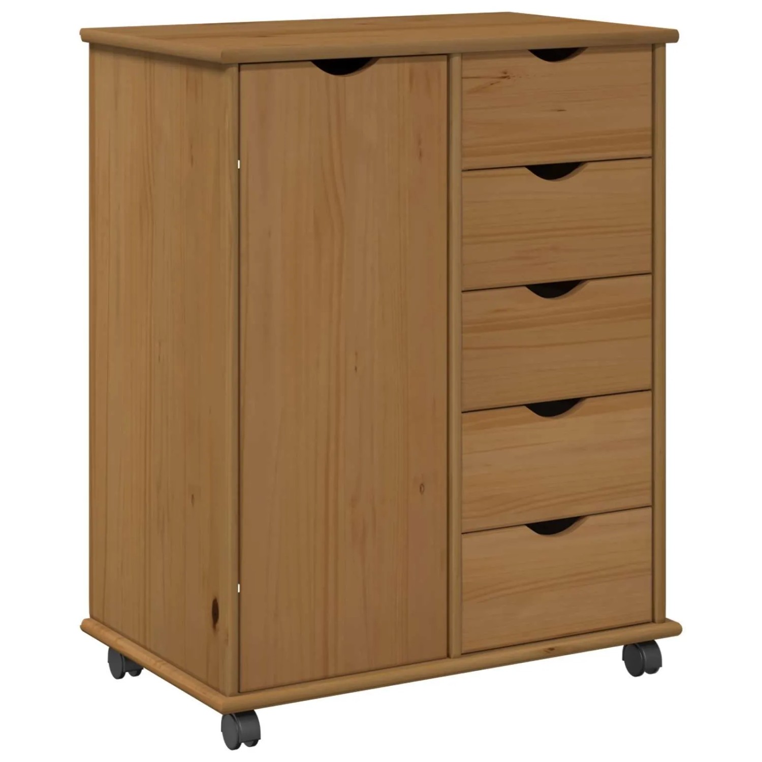 vidaXL Rollschrank Honigbraun 63,5 x 39 x 79 cm Massivholz Kiefer 42028360
