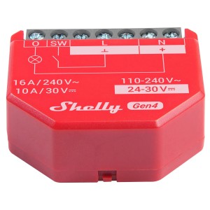 Shelly Smart-Relais Unterputz 1PM Gen4 Rot