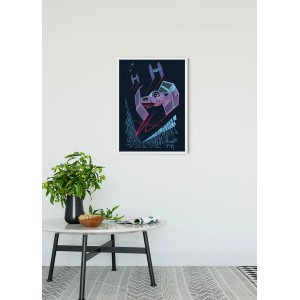 Komar Wandbild Star Wars Fighter, 50x70 cm. Illustration von TIE-Jägern im Flug.