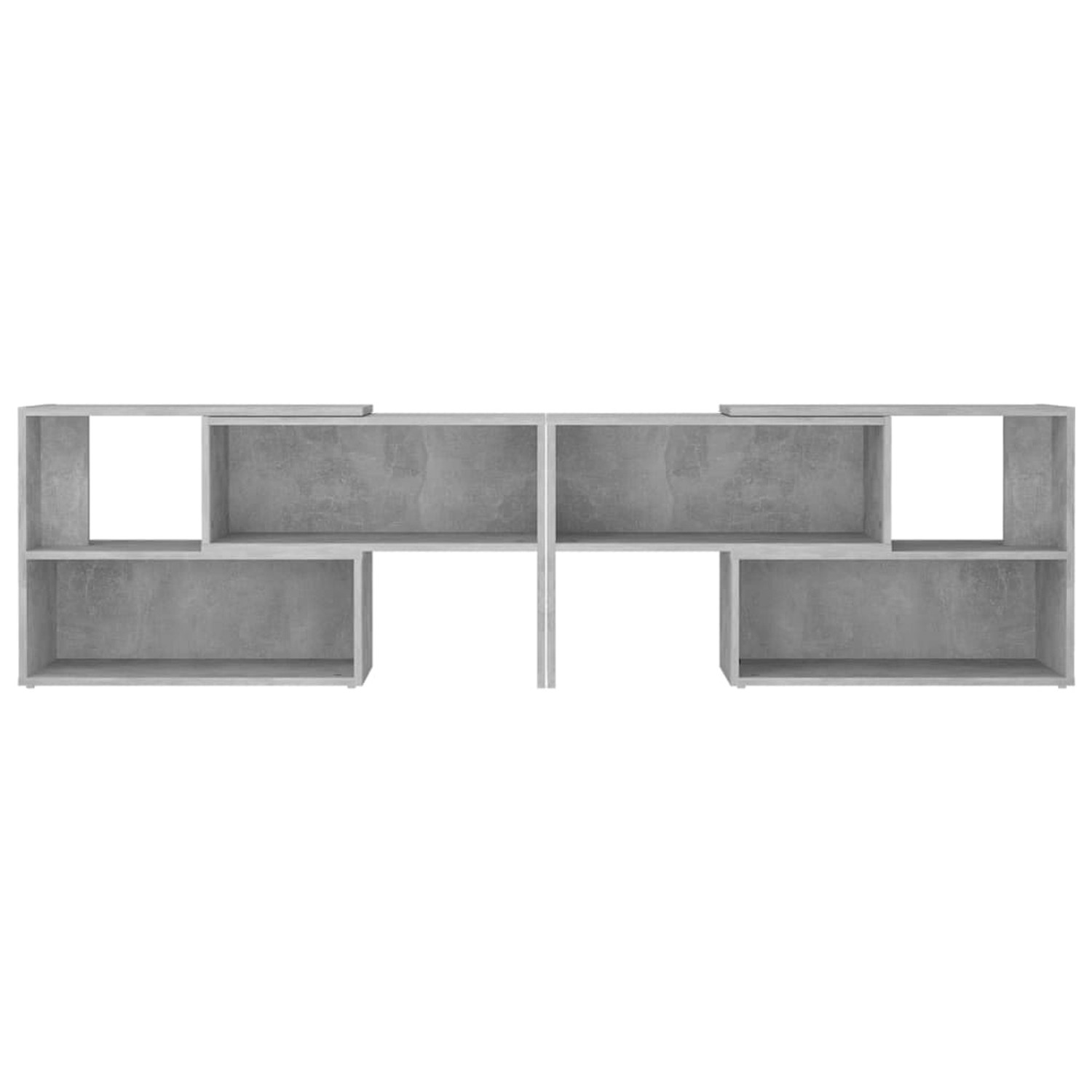 VidaXL TV-Schrank, Betongrau, 149 cm breit. Wohnwand-Element mit offenen Fächern aus Holzwerkstoff.