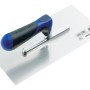 LUX Glättekelle Comfort, 280x130mm, mit blau-schwarzem Softgriff und rostfreiem Stahlblatt.