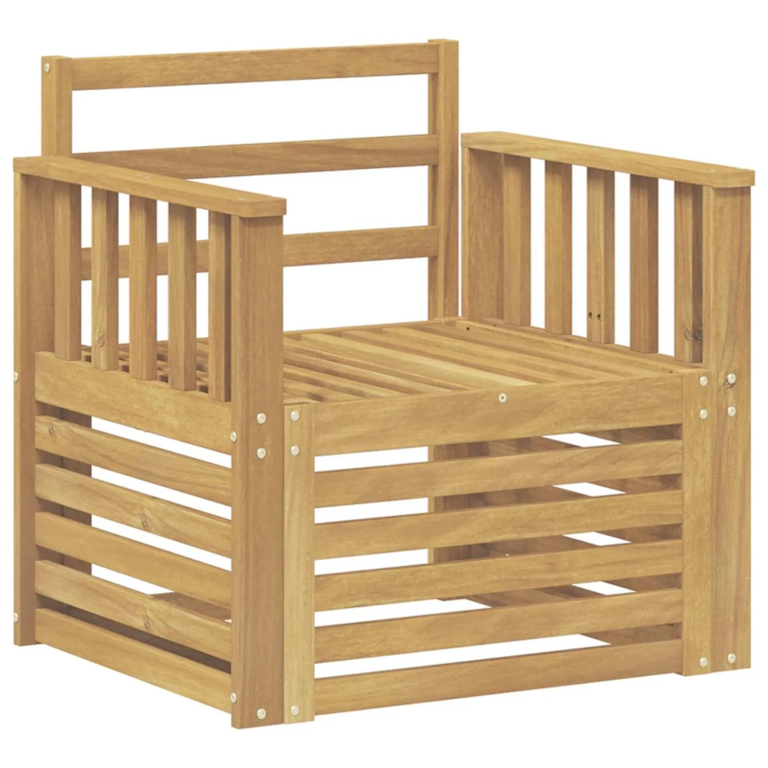 vidaXL 2 Stück Outdoor-Sofagarnitur Massivholz Akazie Weiß 3439086