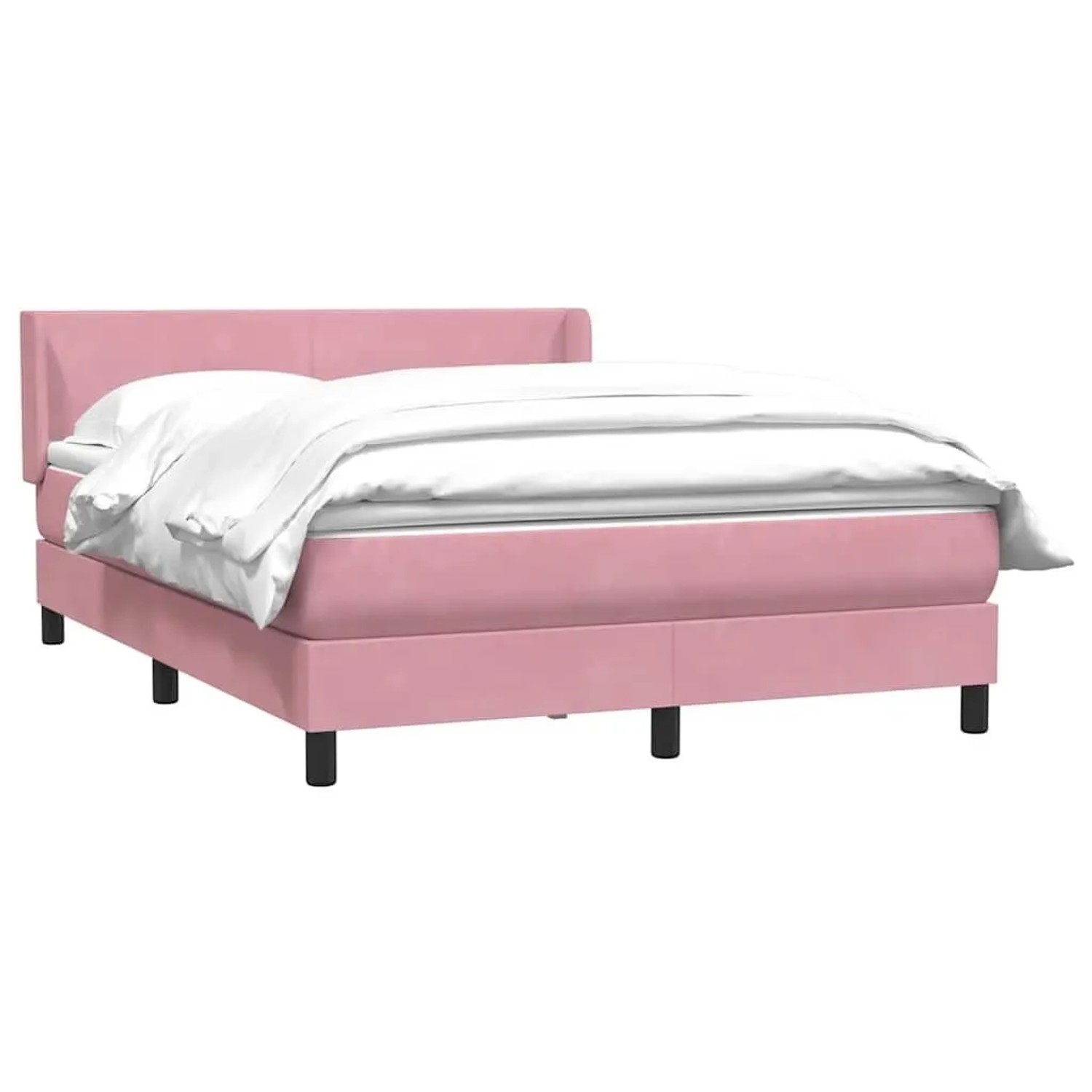 vidaXL Boxspringbett mit Matratze Rosa 160x210 cm Samt 3317954 günstig online kaufen