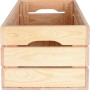 Große, unbehandelte Holz-Allzweckkiste (20,5 l) mit Tragegriffen. Ideal zur Aufbewahrung.