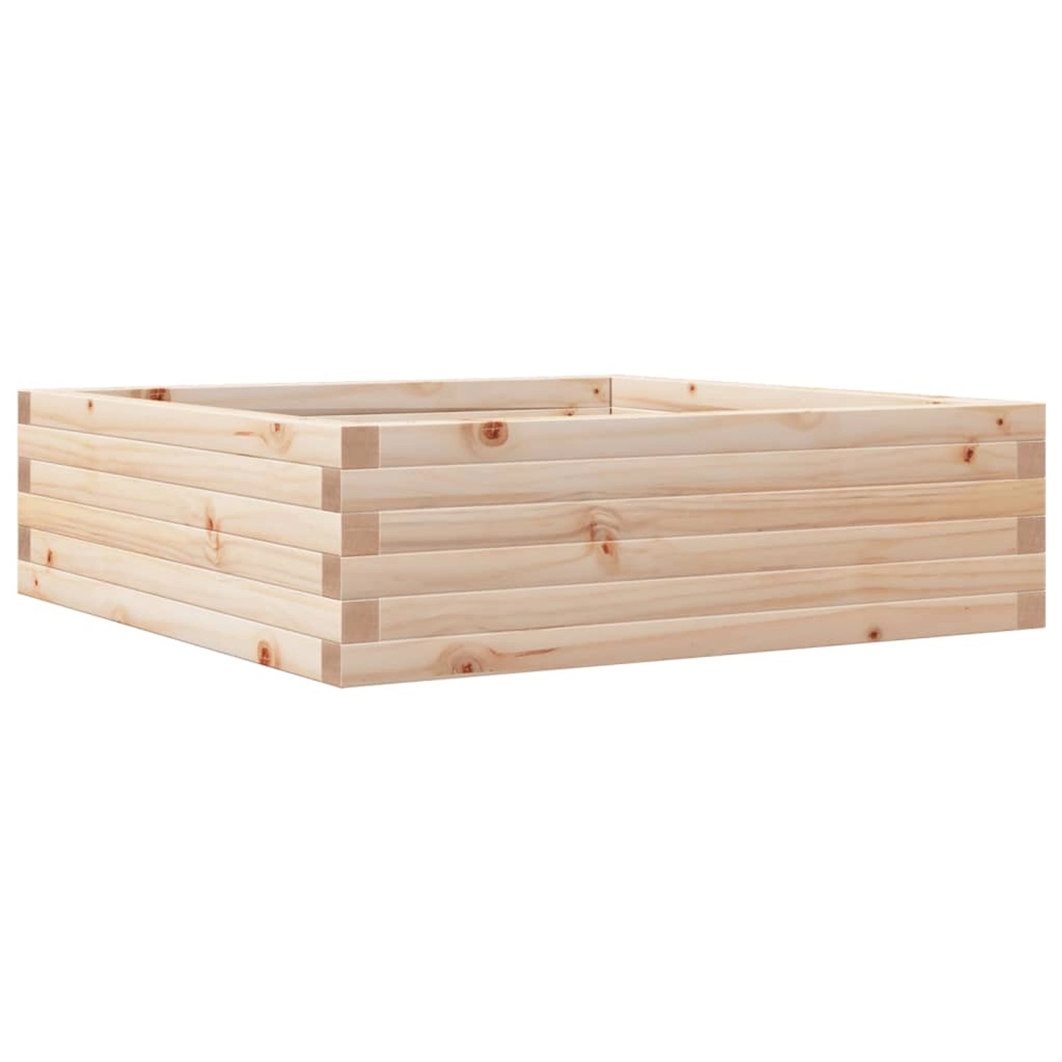 vidaXL Pflanzkübel 80x80x23 cm Massivholz Kiefer 847198 günstig online kaufen