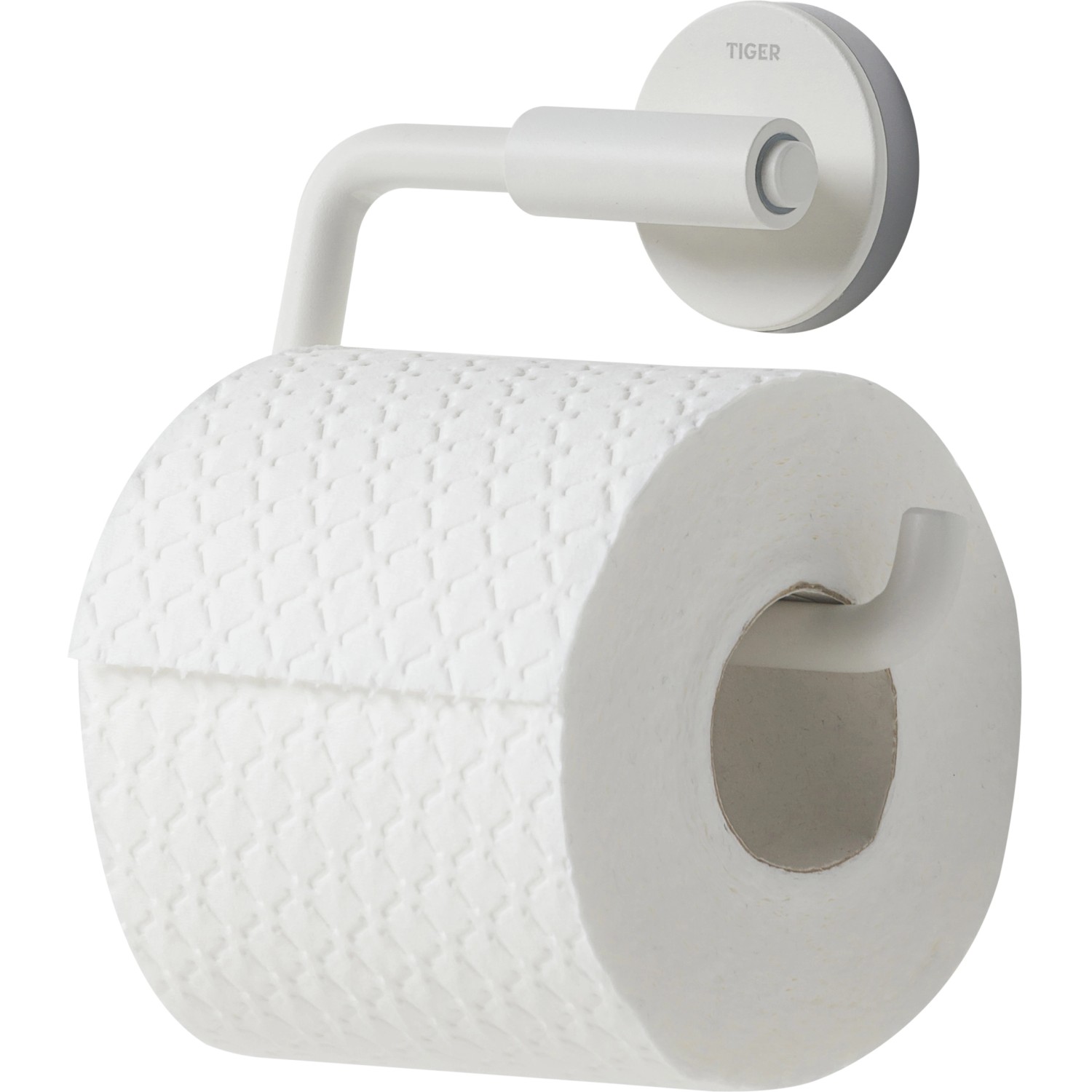 Weißer Tiger Toilettenpapierhalter Urban ohne Deckel. Skandinavisches Design für Ihr Bad.