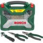 Bosch X-Line 70-teilig Zubehörbox mit Bohrern, Bits und Zangen-Set für vielfältige Anwendungen.