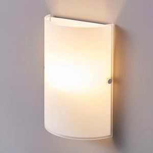 Lindby Wandleuchte Wandlampe Innen Giulia 9620889 Modern in Weiß aus Glas 1-flammig E14 Wohnzimmerleuchte