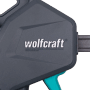 Detailaufnahme der Wolfcraft Einhandzwinge Pro Max 150 mm, ein Spannwerkzeug.