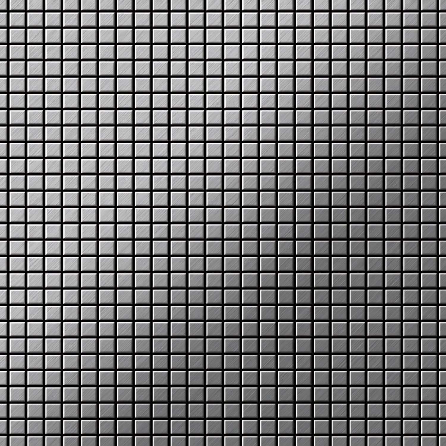 ALLOY Mosaik Fliese Massiv Metall Edelstahl Gebürstet Grau 1,6mm Stark Glom günstig online kaufen