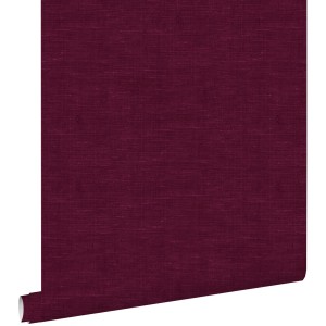 ESTAhome Tapete Leinen Optik Burgunderrot 53 Cm X 1005 Cm 148697