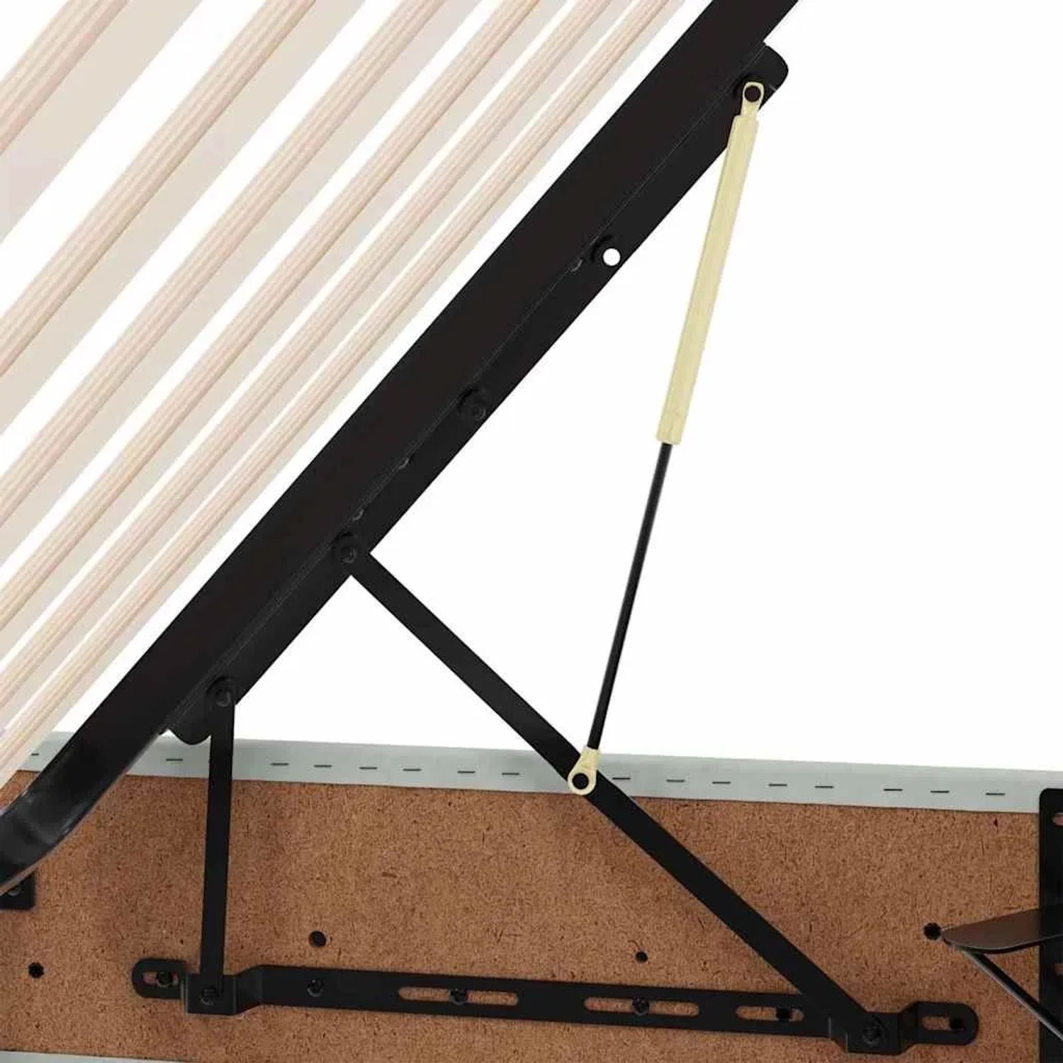 vidaXL Bett mit LED-Lichtleisten Hellgrau 200 x 200 cm Samt 3371639_16