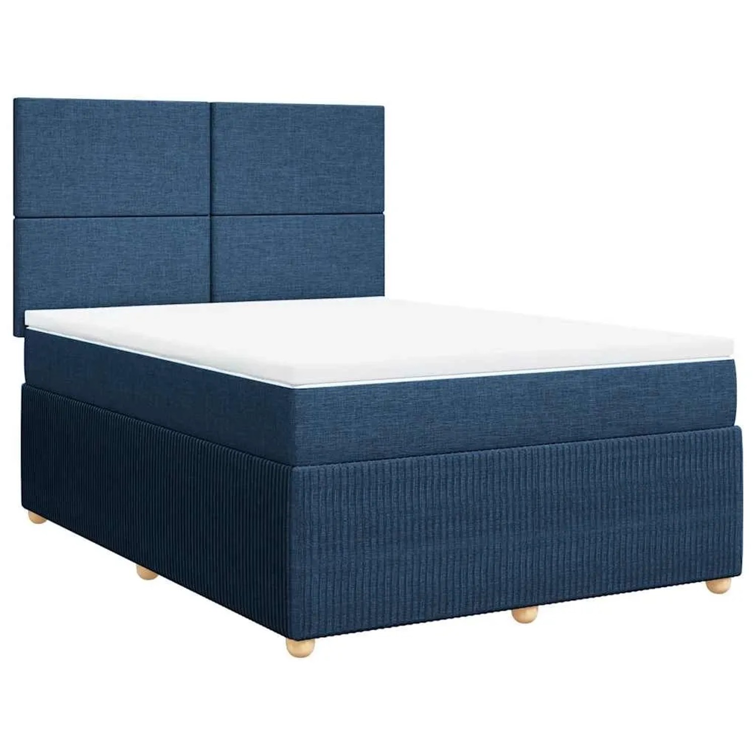 vidaXL Boxspringbett mit Matratze Blau 140x190 cm Stoff 3292050 günstig online kaufen
