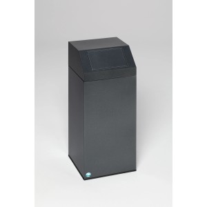 PROREGAL Selbstlöschender Wertstoffsammler Metall 82 Liter HxBxT 89 x 38 x 38 cm Verzinkter Stahl Dunkelgrau