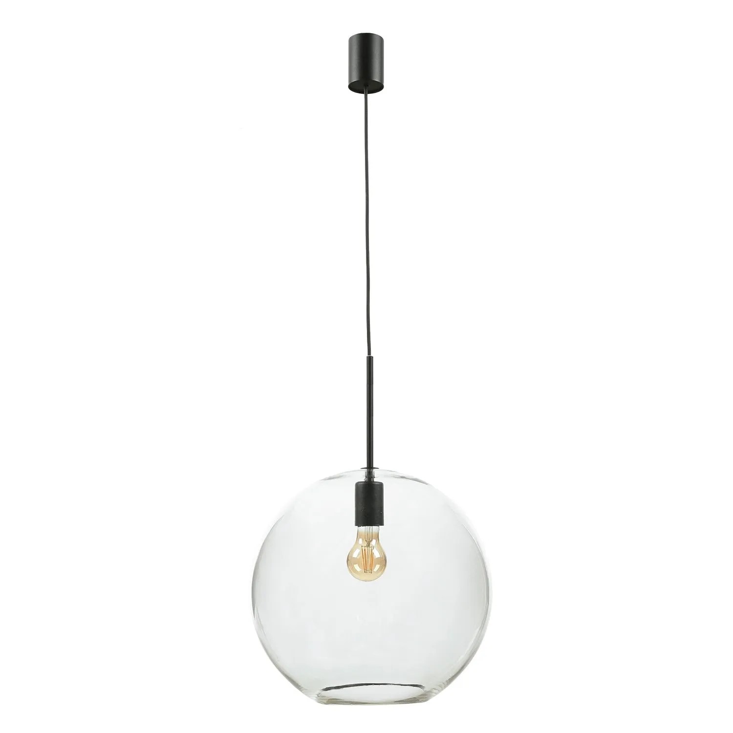 EASYLIGHT Hängeleuchte Kugelschirm Ø 36 cm E27 Glas Metall Daron günstig online kaufen