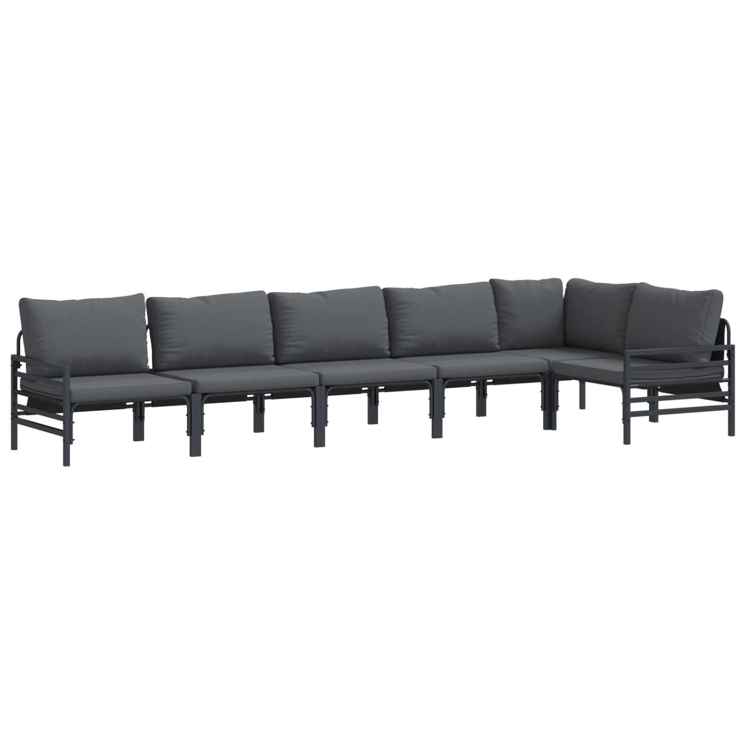vidaXL Garten-Sofa-Set 6-Tlg Anthrazit Stahl 3378990 günstig online kaufen