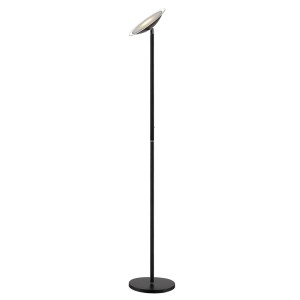 Lindby LED Stehlampe Malea 9620041 Dimmbar Modern in Schwarz aus Metall 1-flammig Wohnzimmerleuchte