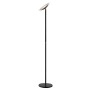 Schwarze Lindby LED Stehlampe Malea, dimmbar, aus Metall, für Wohnzimmer.