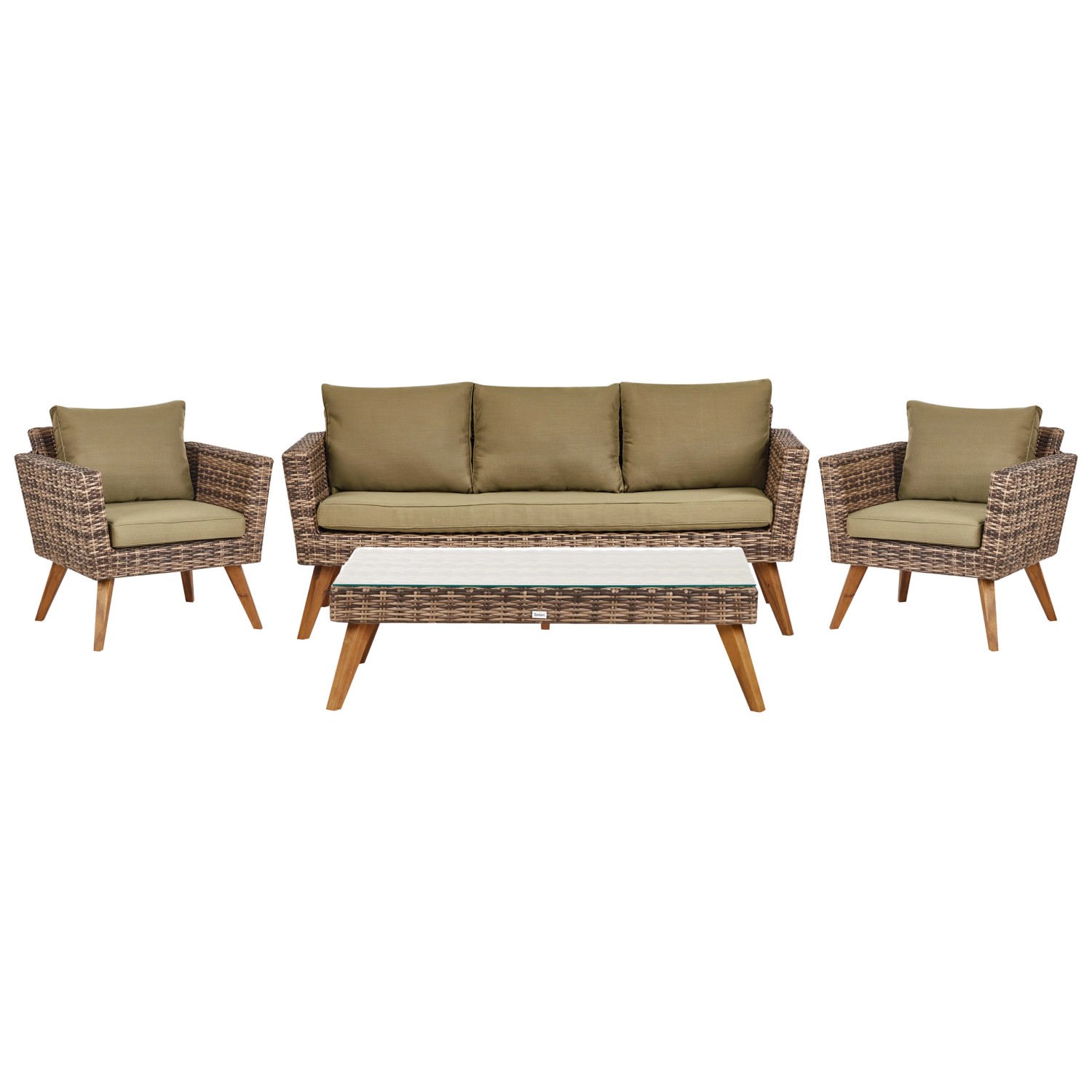Beliani Lounge Set VITTORIA XL Olivgrün