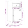 vidaXL Badschrank Corona, Kiefer massiv, 45x33x80 cm, mit Schublade und Tür.