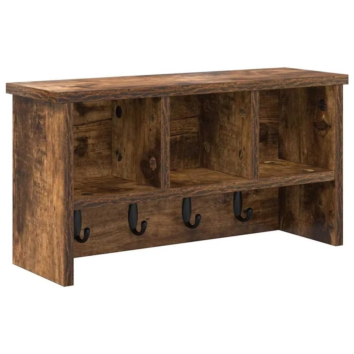 vidaXL Wandmontierter Kleiderständer Räuchereiche 50 x 16 x 26 cm 874311